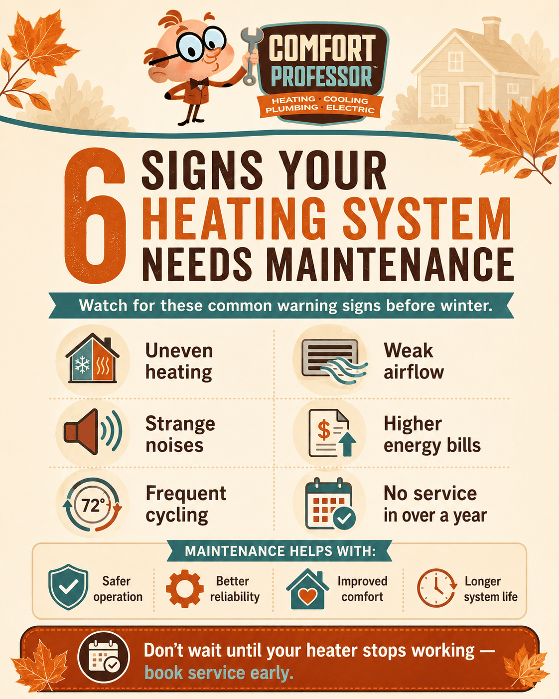6 signs your heating system needs maintenance