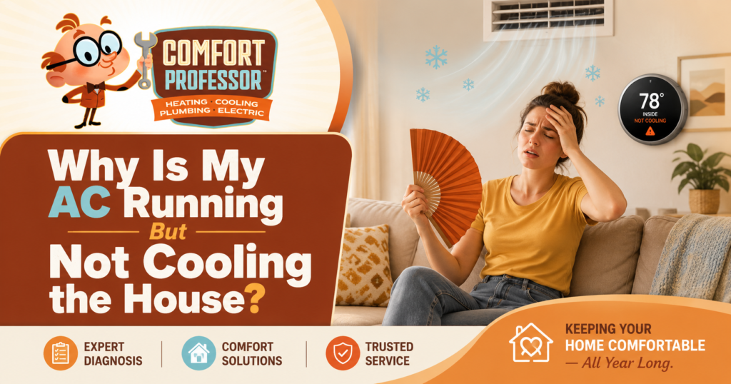 Why is my AC running but not cooling the house