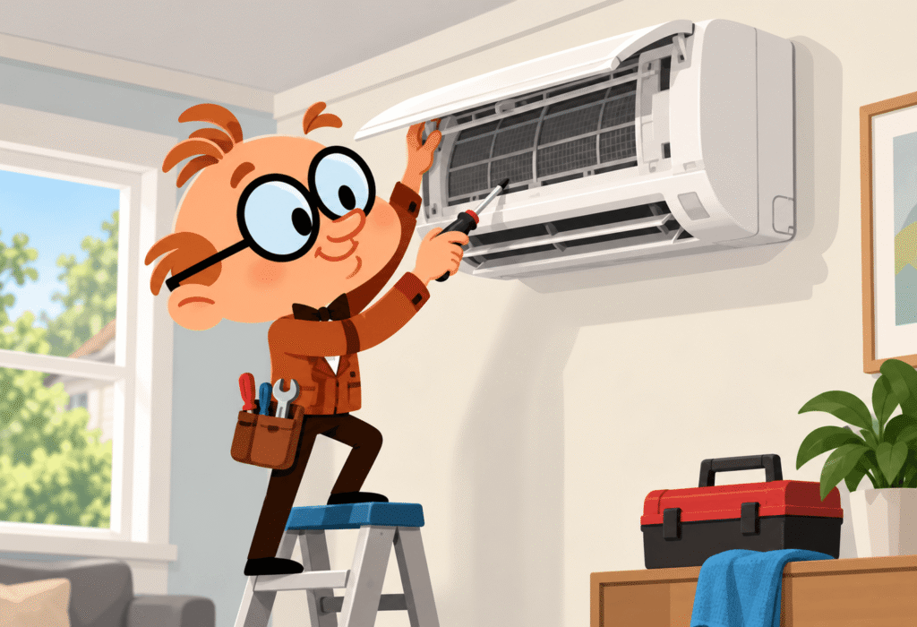 Mini split service mascot